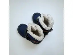 Detské teplé pohodlné vodeodolné topánky Kert denim