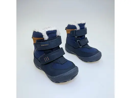 Detské teplé pohodlné vodeodolné topánky Kert denim