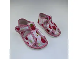 Dievčenské zatvorené textilné papučky Maník M-00-2SD