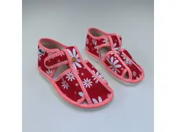 Dievčenské zatvorené textilné papučky Maník M-00-2SD