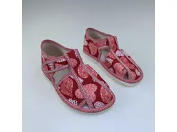 Dievčenské zatvorené textilné papučky Maník M-00-2SD