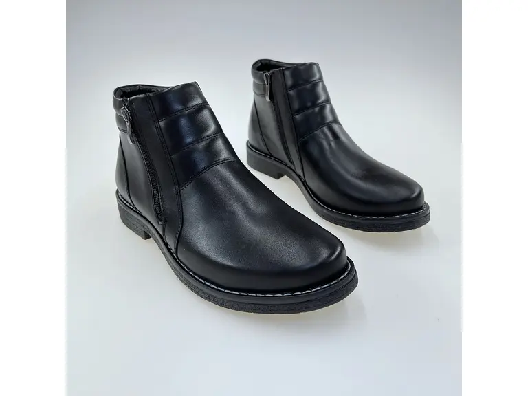 Pánske kvalitné teplé hnedé pohodlné členkové topánky E391-60