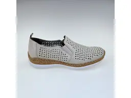 Dámske pohodlné letné béžové mokasíny N4251-60