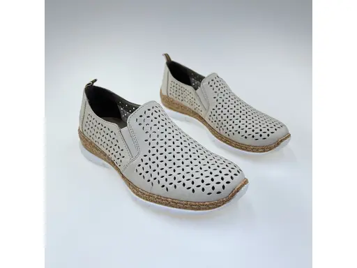 Dámske pohodlné letné béžové mokasíny N4251-60