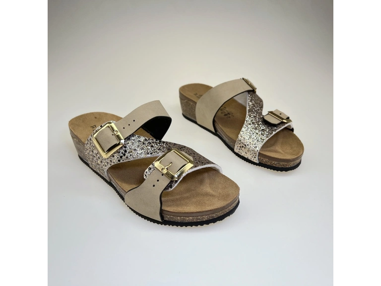 Pohodlné zlaté sandále GoldStar Startek Sabbia
